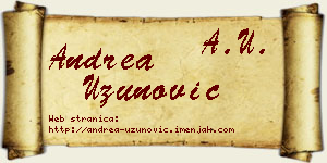 Andrea Uzunović vizit kartica